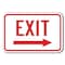 Signmission Safety Sign, 12 in Height, Aluminum, 18 in Length, Enter-Exit Signs -Exit w right A-1218 Enter-Exit Signs -Exit w right - alternate 1